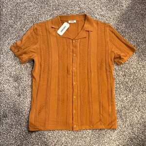 Coofandy Men's Knit Polo Shirt - Large